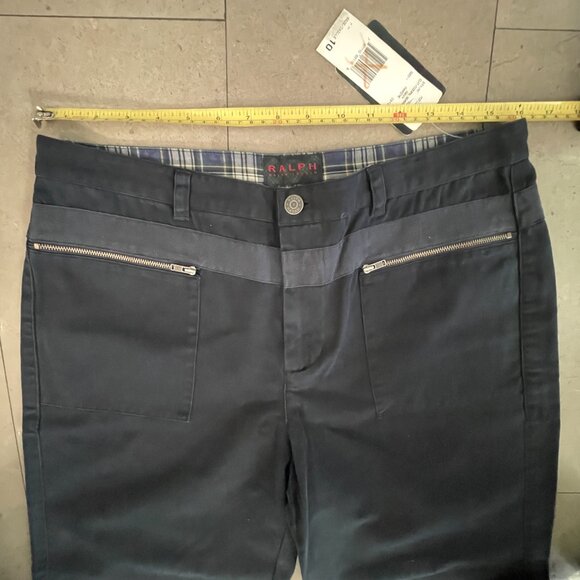 Ralph Lauren Navy Blue Woman's Cotton Pants-Sz.10-New with tags - Picture 8 of 10